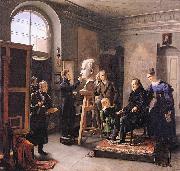 Carl Christian Vogel von Vogelstein Ludwig Tieck sitting to the Portrait Sculptor David d'Angers Sweden oil painting artist